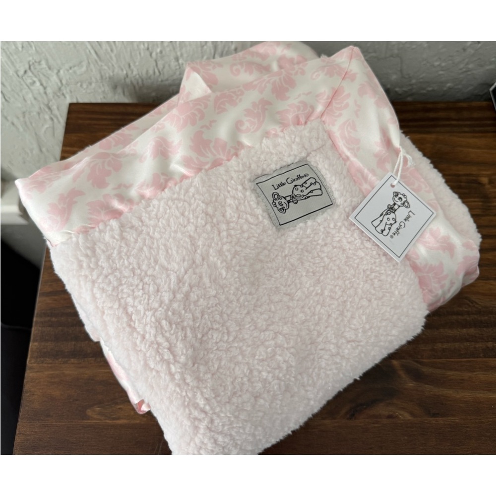 Little Giraffe Pink Cozy Throw Blanket